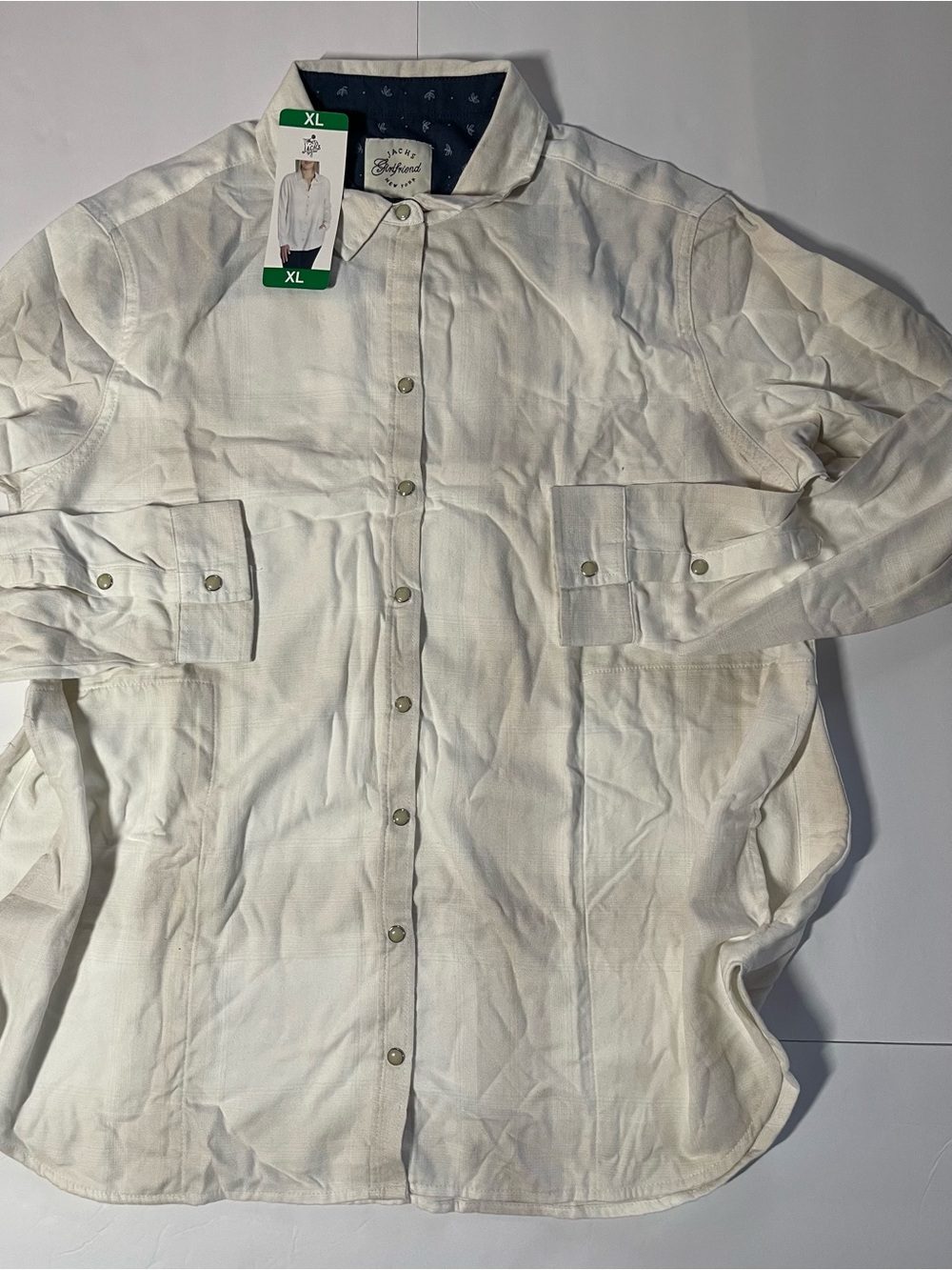 Off-White Lightweight Button-Up Shirt Jacket